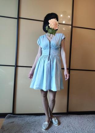Джинсовое платье варенка с корсетом от h&m3 фото