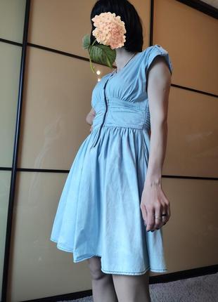 Джинсовое платье варенка с корсетом от h&m6 фото