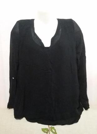 Блуза из натурального шелка (крепдешин) на подкладке (на объем груди до 115 см)  392 фото