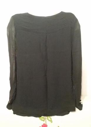 Блуза из натурального шелка (крепдешин) на подкладке (на объем груди до 115 см)  394 фото