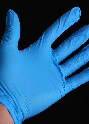 Перчатки хирургические стерильные синие голубые белые1 фото