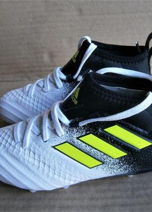 Копочки аdidas ace 17.3 fg/ag white/black/yellow s77039 оригінал2 фото