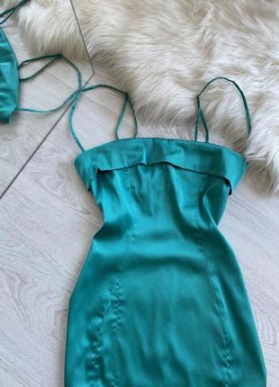 Зелёное мини платье от oh polly4 фото