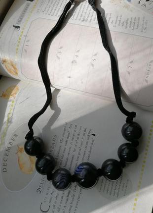 Бусы, колье, украшение, бархат