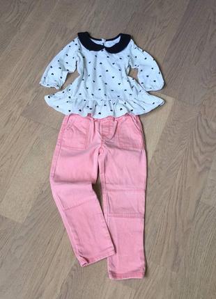 Рожеві штани джеггінси oshkosh на 3 - 4 роки
