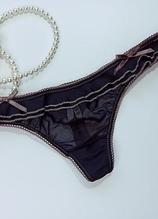 M / eur 38 розкішні сексуальні шифонові трусики, труси стрінги з оборочки accessorize