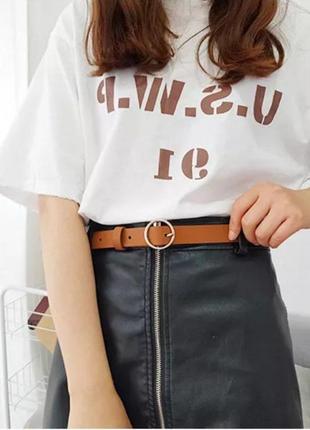 Ремінь з круглої пряжкою