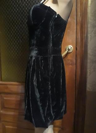 Коктейльное бархатное платье.3 фото