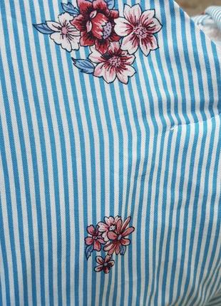 Блуза в полоску с цветами primark6 фото