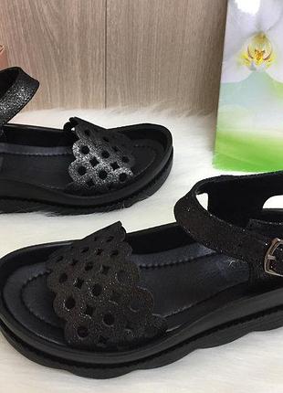 Боссоножки женские 140 чёрные (лето кожа натуральная)