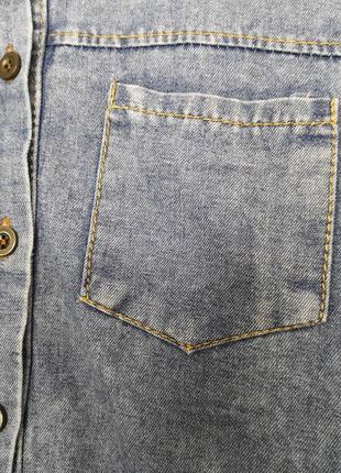 Сорочка джинс з капюшоном4 фото