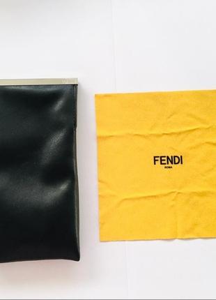 Шкіряний футляр для окулярів fendi на магніті6 фото