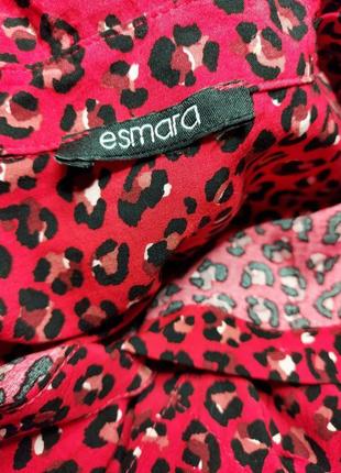 Стильная красная блуза рубашка esmara леопардовый принт5 фото