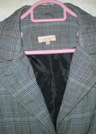 Женский жакет-куртка michele boyard  xl р.50, в клетку6 фото