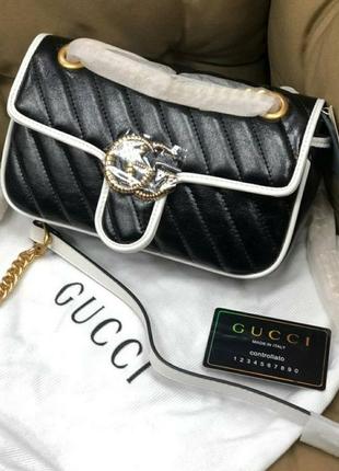 Сумка в стилі gucci🖤💎🖤шкіряна! хіт продажів