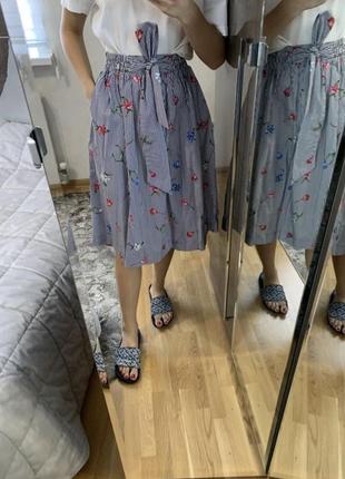 O’stin стильная юбка в полоску спідниця на літо 20215 фото
