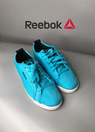 Яркие голубые бирюзовые кеды женские кроссовки слипоны reebok j972732 фото