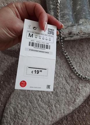 Сумка zara з паєтками клатч 4