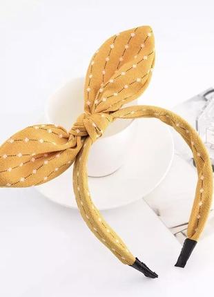 Женский обруч - солоха для волос желтый
