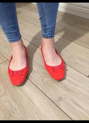Туфли красные новые низкий каблук новая вещь 24,55 фото