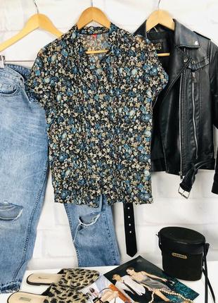 Шифонова Блуза в квітковий принт