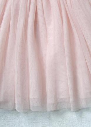 Праздничное платье h&m с бархатным топом и тюлевой юбкой на 7-8 лет5 фото