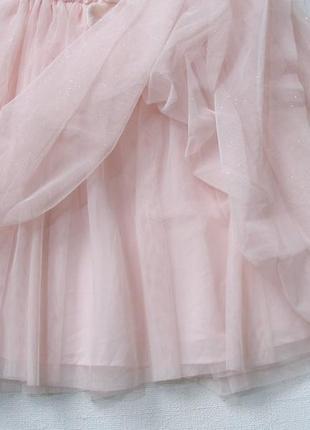 Праздничное платье h&m с бархатным топом и тюлевой юбкой на 7-8 лет6 фото
