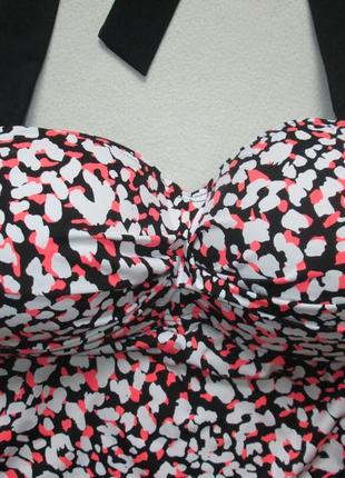 Шикарний верх топ майка від купальника принт абстракція f&f 🌺👙 🌺3 фото