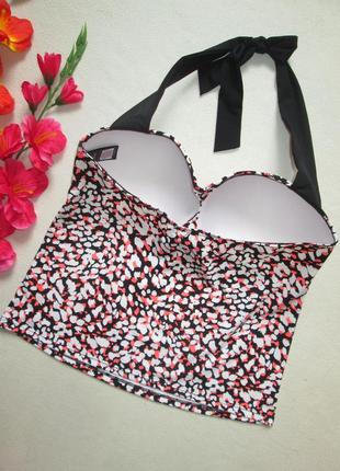 Шикарний верх топ майка від купальника принт абстракція f&f 🌺👙 🌺4 фото