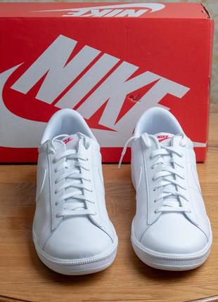 Nike tennis classic cs. белые кожаные кеды, кроссовки, 31см стелька4 фото