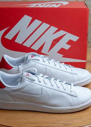 Nike tennis classic cs. белые кожаные кеды, кроссовки, 31см стелька2 фото