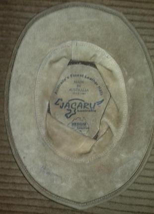 Шляпа jacaru swagman (австралия), кожаная, ковбойская, вестерн.5 фото