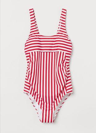 Слитный купальник для беременных в полоску от h&m