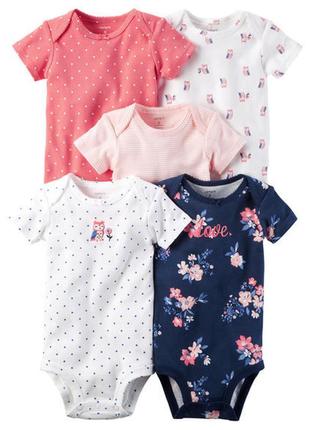 18м. набор боди carters с коротким рукавом для девочки