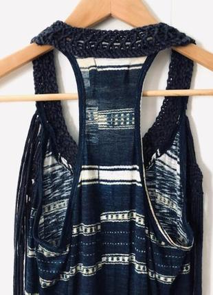 Ralph lauren плаття бохо максі з макраме в смужку s m7 фото