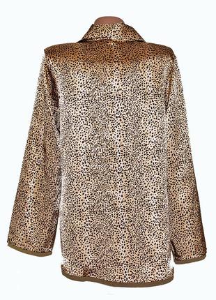 Атласная пижамная кофта леопардовый принт marks & spencer размер 8-102 фото