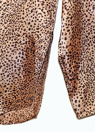 Атласная пижамная кофта леопардовый принт marks & spencer размер 8-109 фото