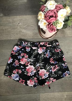 Легкие летние шортики, шорты в цветочный принт4 фото