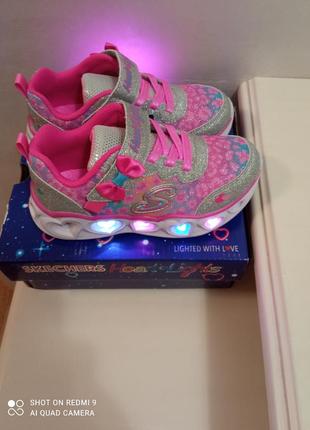 Кроссовки skechers s-lights 25 р (16 см)