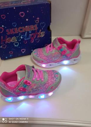 Кроссовки skechers s-lights 25 р (16 см)2 фото