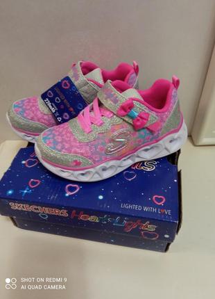 Кроссовки skechers s-lights 25 р (16 см)6 фото