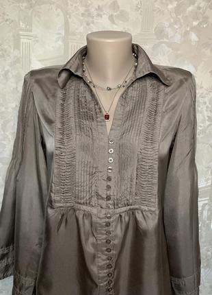 Шовкова блуза з об'ємними рукавами zara woman2 фото