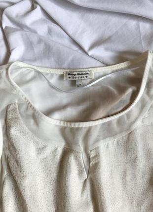 Блуза молочного кольору bershka2 фото