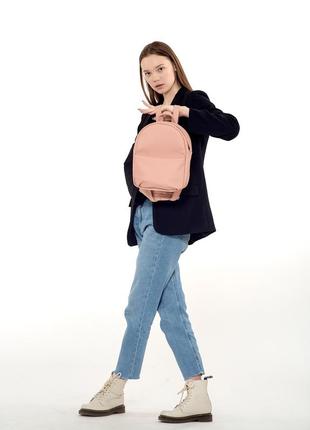 Брендовый вместительный городской розовый рюкзак для девушки, тренд весны5 фото