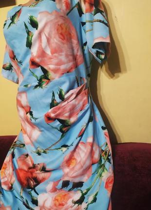 Краса неймовірна!! шикарнейше плаття в яскравий зд квітковий принт. jolie moi 16/444 фото