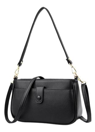 Оригінальна жіноча повсякденна чорна сумочка2 фото