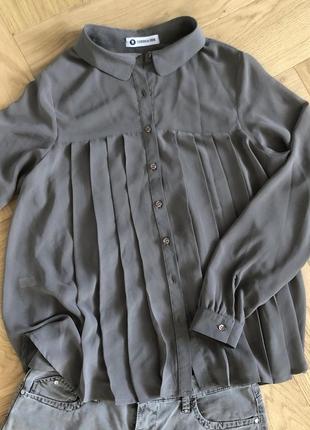 Блуза женская, стильная блузка цвет мокко, рубашка шифон3 фото