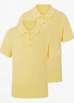 Школьная футболка - поло желтый george 2105021 фото