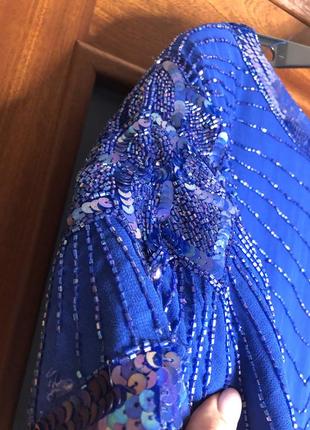 Платья вечернее батал большого розмера  с бисером и пайетками випускное3 фото