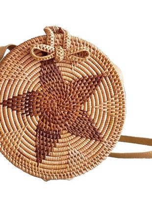 Кругла бамбукова сумка